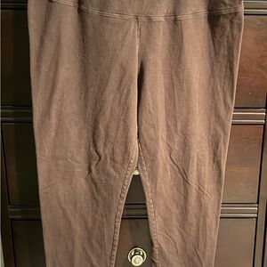 Yummie by Heather Thomson Cocoa Brown & Navy Blue Leggings